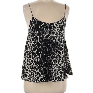 100% Silk Topshop Black and White Sleeveless Camisole